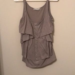 Grey fringe top